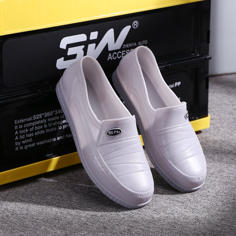 Huili Low-Top Rain Shoes Yellow Outer Wear Quick-Drying Men'S And Women'S Gray Construction Site Mud Work Waterproof Non-Slip 306 Plastic Shoes - Image 4